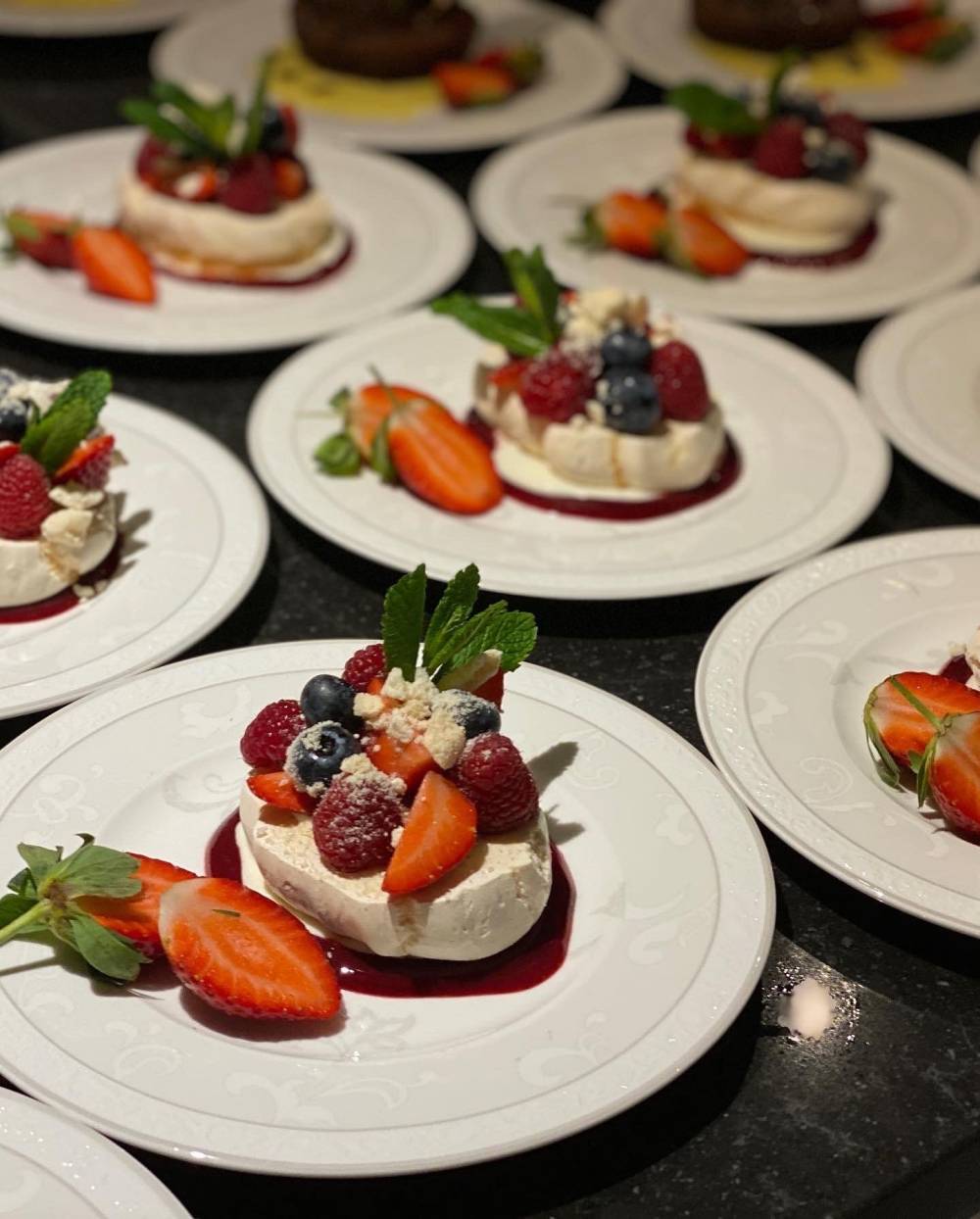 dessert coulis fruit rouge